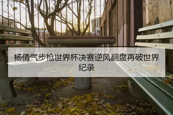 杨倩气步枪世界杯决赛逆风翻盘再破世界纪录